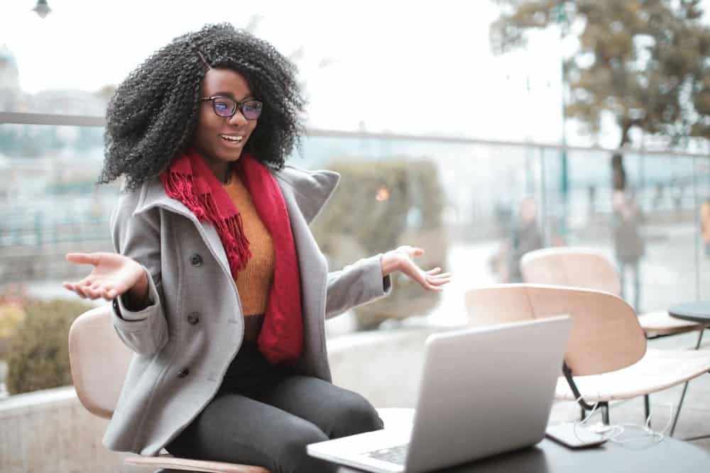 woman working