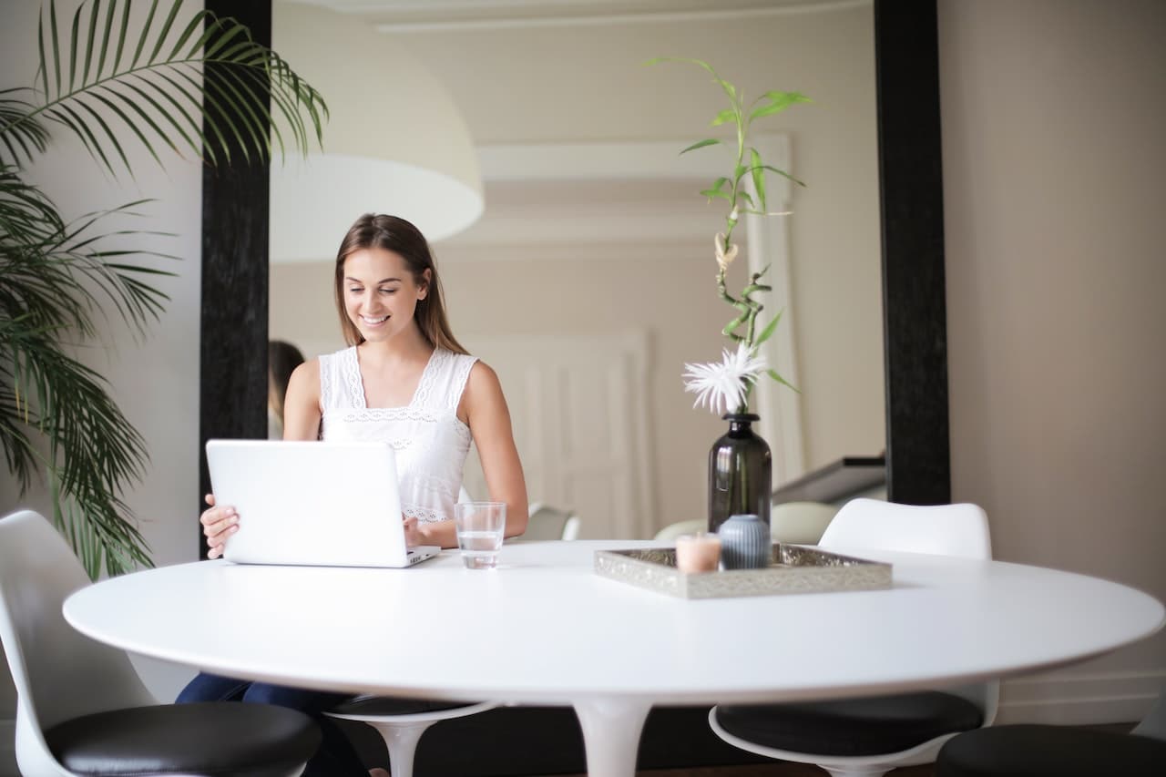 woman working